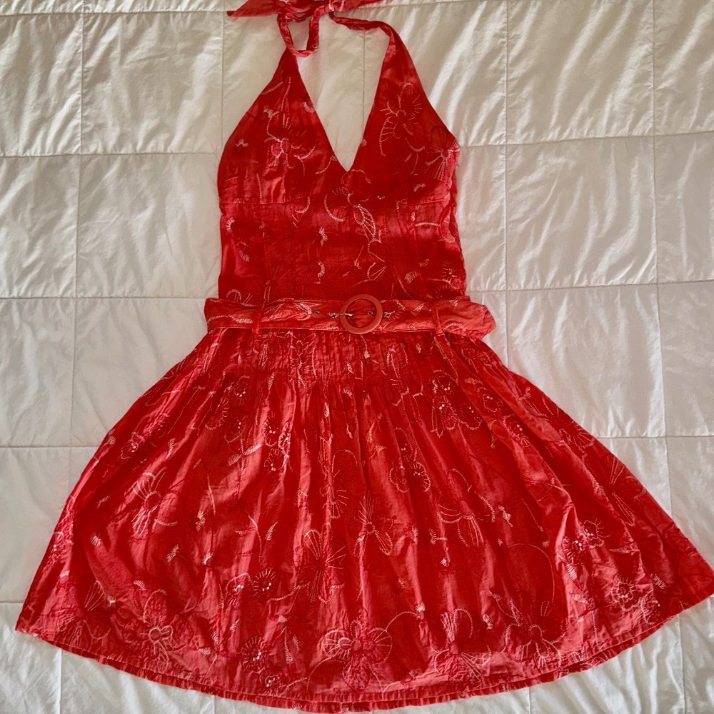 Marciano Coral Halter Dress Sz S/P